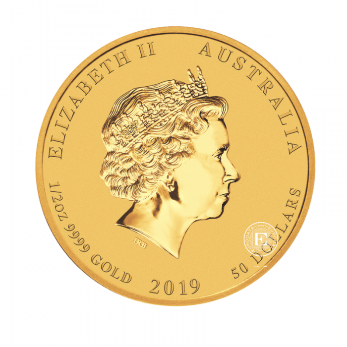 1/2 oz (15.55 g) gold coin Lunar II - Year of the Pig, Australia 2019