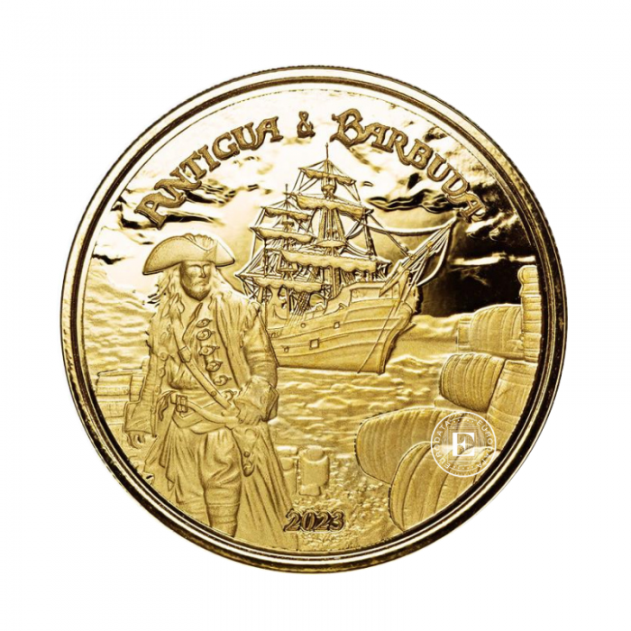 1 oz (31.10 g) auksinė moneta kortelėje EC8 Anguilla – Barbuda - Rum Runner, Rytų Karibų Salos 2023