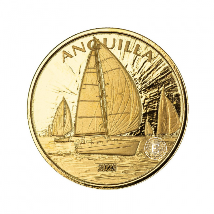 1 oz (31.10 g) pièce d'or sur la carte EC8 Anguilla – Regatta, Caraïbes de l'Est 2023