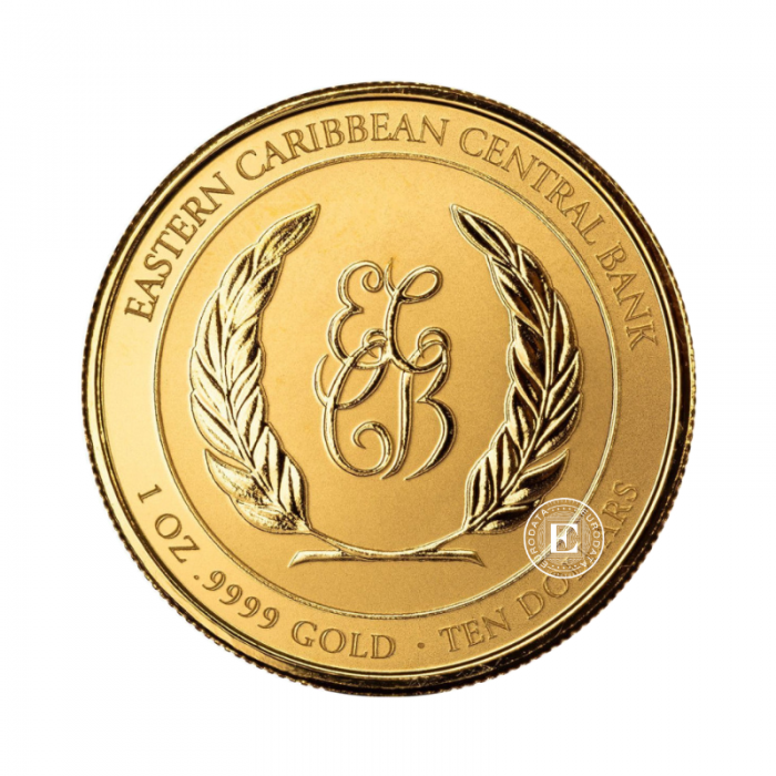 1 oz (31.10 g)  Goldmünze auf der Karte EC8 Anguilla – Regatta, Östliche Karibik 2023