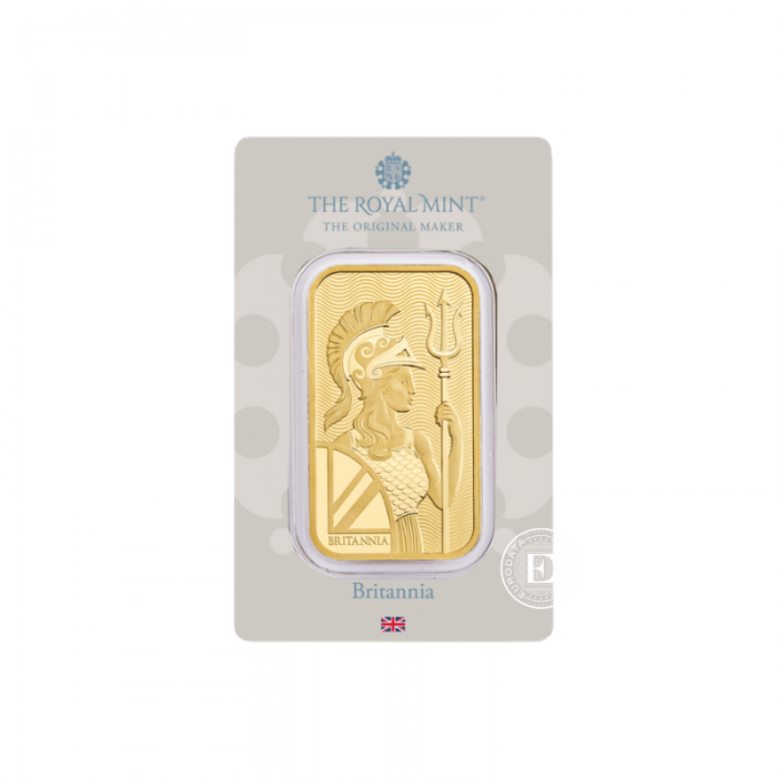 1 oz (31.10 g) aukso luitas Britannia, The Royal Mint 999.9