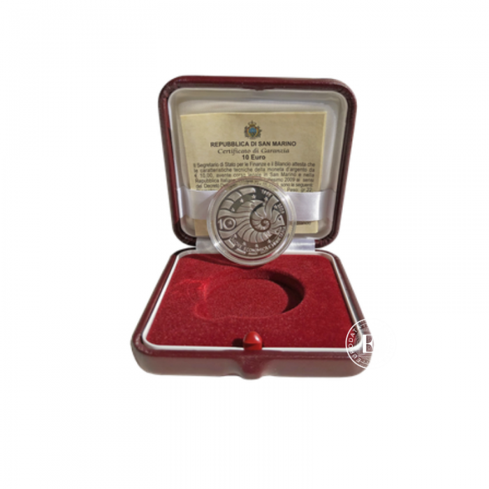 10 Eur (22 g) srebrna PROOF moneta 10th Anniversary of the Economic and Monetary Union, San Marino 2009