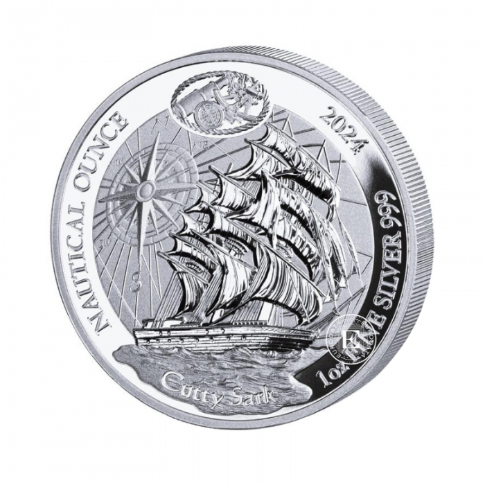 1 oz (31.10 g) srebrna moneta Nautical Ounce - Cutty Sark, Rwanda 2024