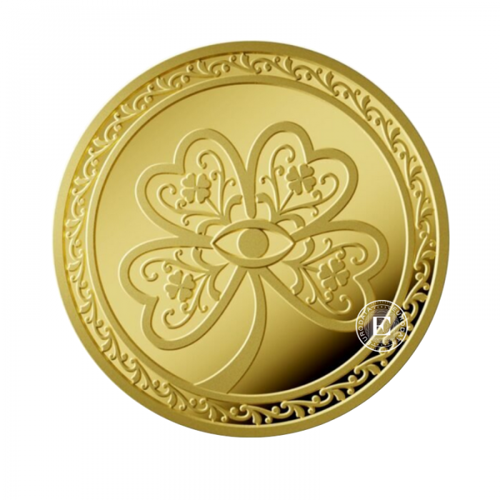 7 dolerių (1.24 g) auksinė moneta Sėkmės Moneta, Niujė 2024 (su sertifikatu)