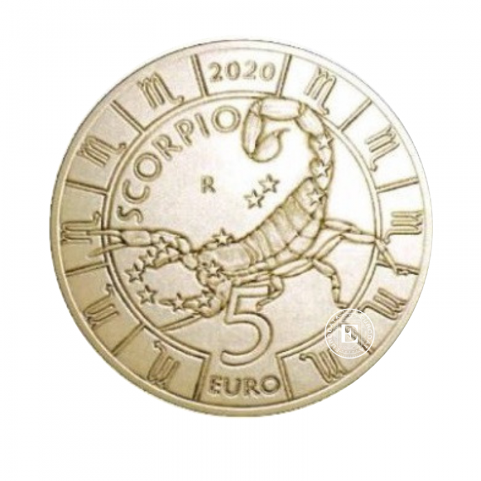 5 Eur moneta Zodiakas - Skorpionas, San Marinas 2020