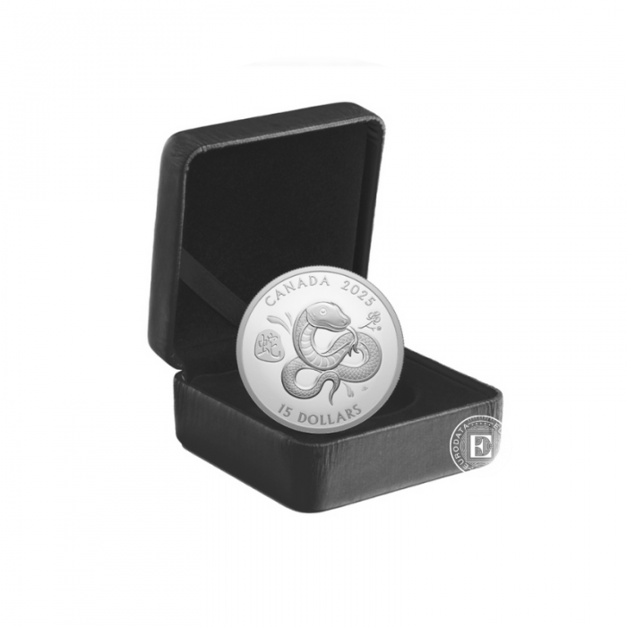 1 oz (31.10 g) silver PROOF coin The  Year of Snake, Canada 2025