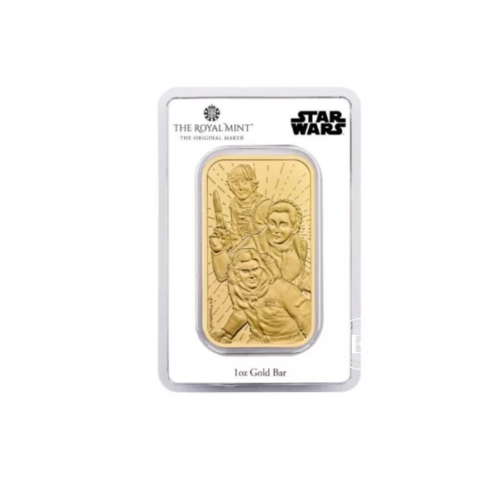 1 oz (31.10 g) aukso luitas Star wars, The Royal Mint 999.9