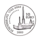 10 Eur (27.4 g) sidabrinė PROOF moneta Mannerheim, Suomija 2003