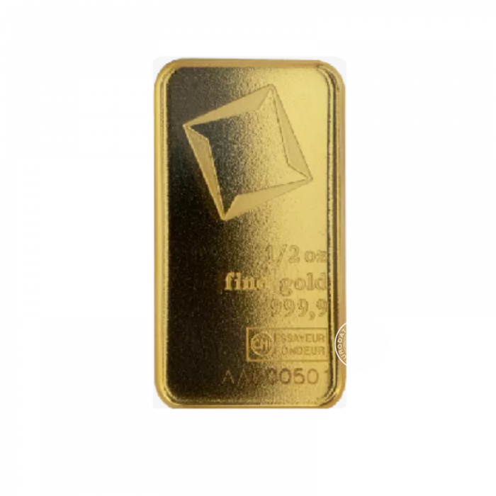1/2 oz (15.55 g) investicinio aukso luitas Valcambi 999.9