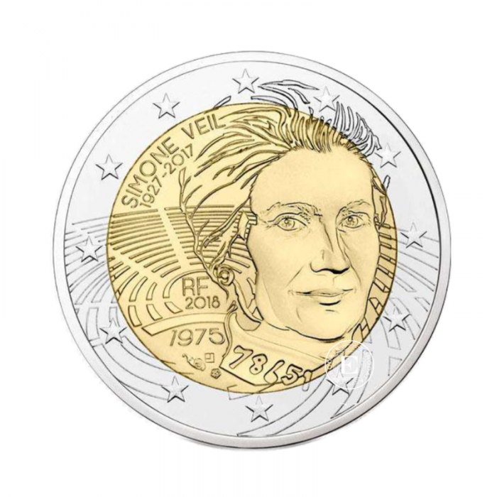 2 Eur pièce  Simone Veil, France 2018