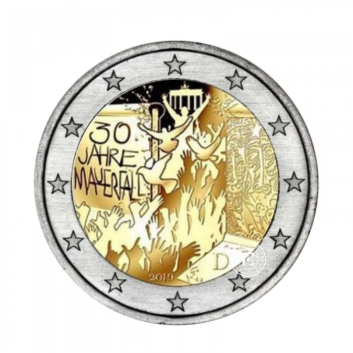 2 Eur coin 30th anniversary of the fall of the Berlin wall, Germany 2019