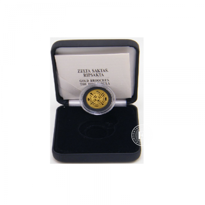 5 Eur (3.10 g) auksinė PROOF moneta Gold Brooches, Latvija 2016