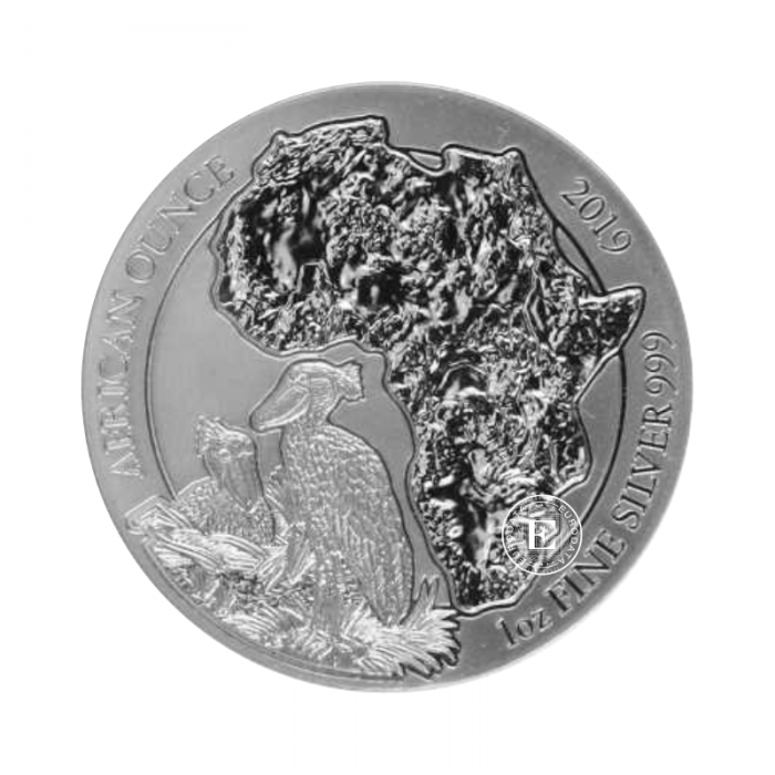  1 oz (31.10 g) pièce d'argent Shoebill, Rwanda 2019