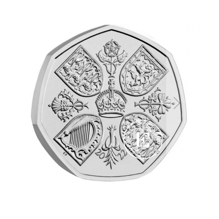 8 g coin on coincard Queen Elizabeth II, Great Britain, 2022