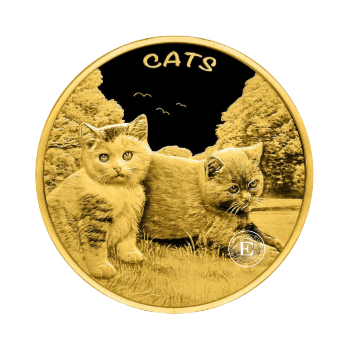 1/10 oz (3.11 g) auksinė moneta Cats, Fidžis 2024