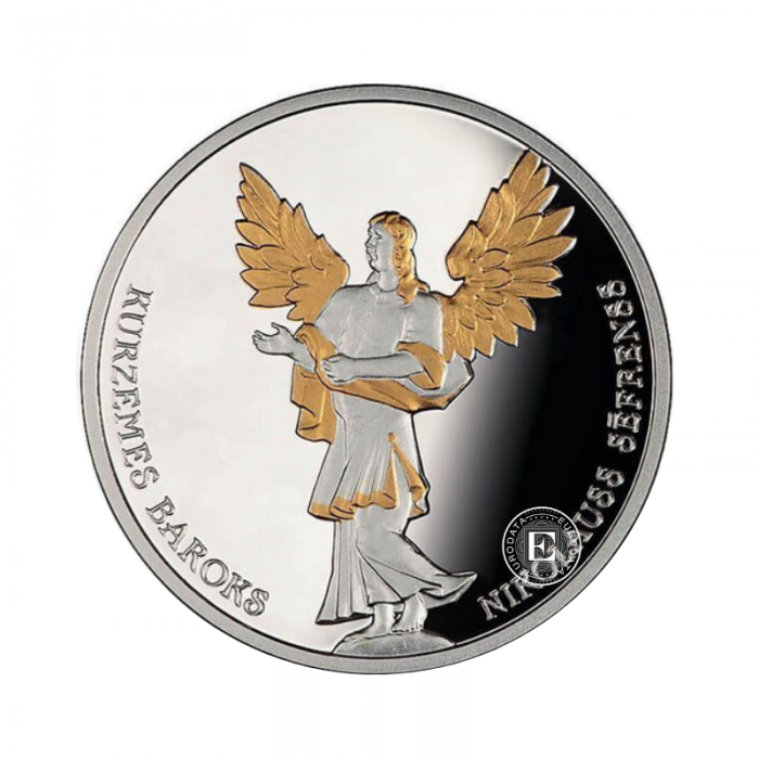 5 Eur (22 g) silver PROOF coin Baroque of Courtland, Latvia 2014 (partially gold-plated)