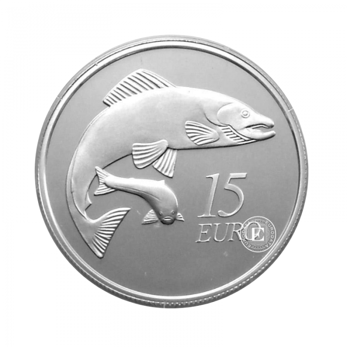 15 Eur (28.28 g) silbermünze PROOF  Salmon, Irland 2011