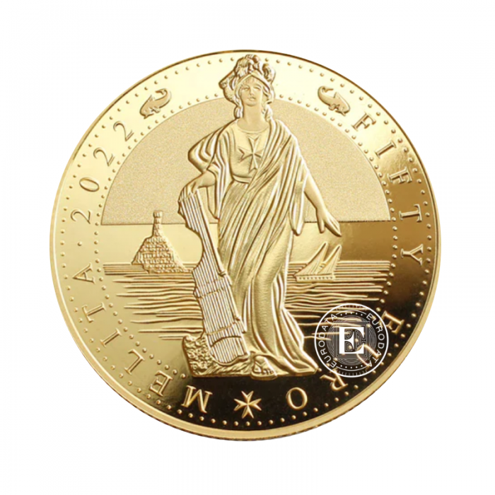 1/2 oz (15.55 g) auksinė moneta Melita, Malta 2022