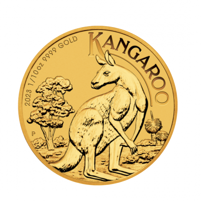 1/10 oz (3.11 g) auksinė moneta Kengūra, Australija 2023