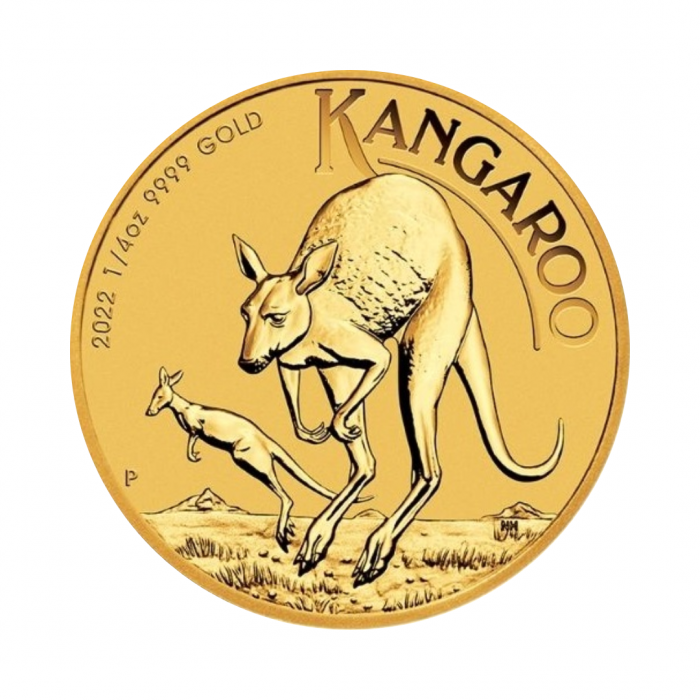 1/4 oz (7.78 g) auksinė moneta Kengūra, Australija 2022