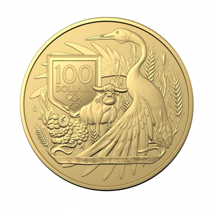 1 oz (31.10 g) auksinė moneta Australia's Coat Of Arms, Queensland, Australija 2023