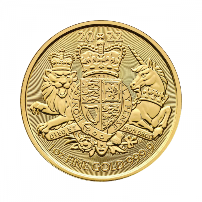 1 oz (31.10 g) auksinė moneta Royal Arms, Didžioji Britanija 2022