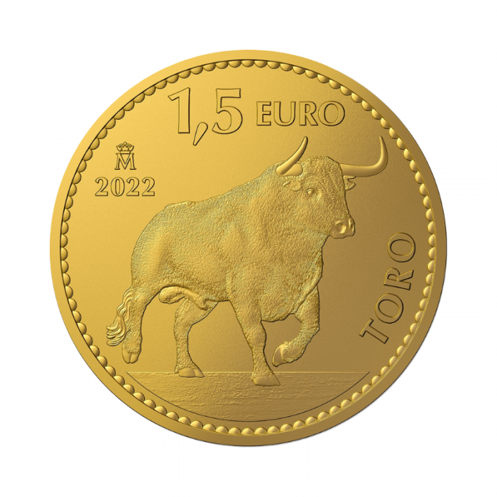 1 oz (31.10 g)  auksinė moneta Spanish Toro, Ispanija 2022
