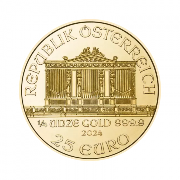 1/4 oz (7.78  g) auksinė moneta Filharmonija, Austrija 2024