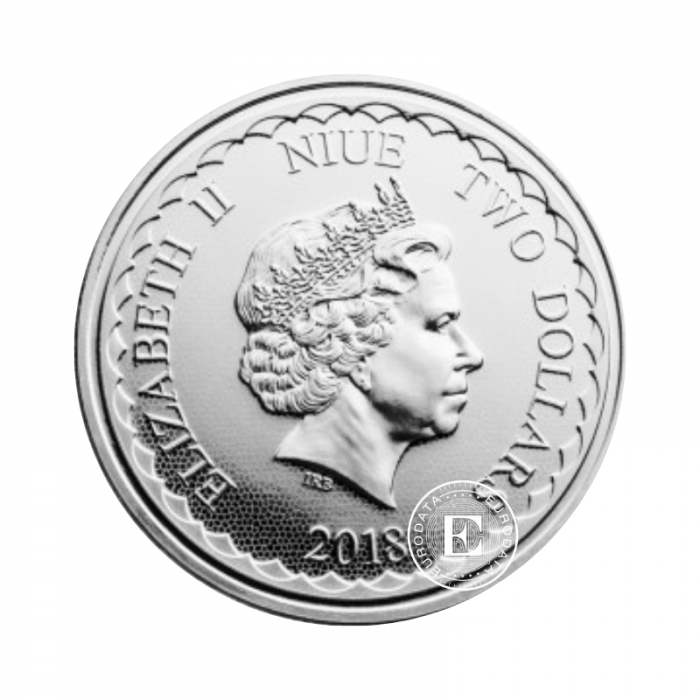1 oz (31.10 g) silver coin Double Dragon, Niue 2018