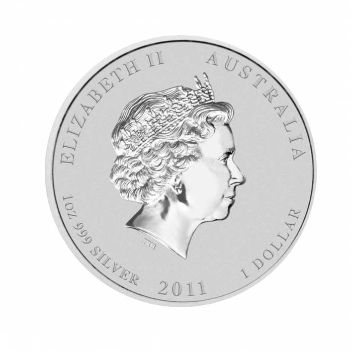 1 oz (31.10 g) sidabrinė moneta Lunar II Triušio metai, Australija 2011