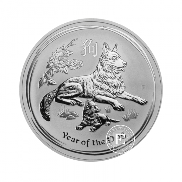 2 oz (62.20 g) silbermünze Lunar II Dog, Australia 2018