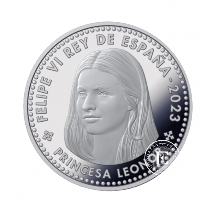 40 Eur silver colored coin HRH LEONOR, Spain 2023