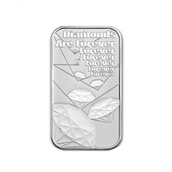 1 oz (31.10 g) sidabro luitas, James Bond 007 - Diamonds Are Forever 999.9