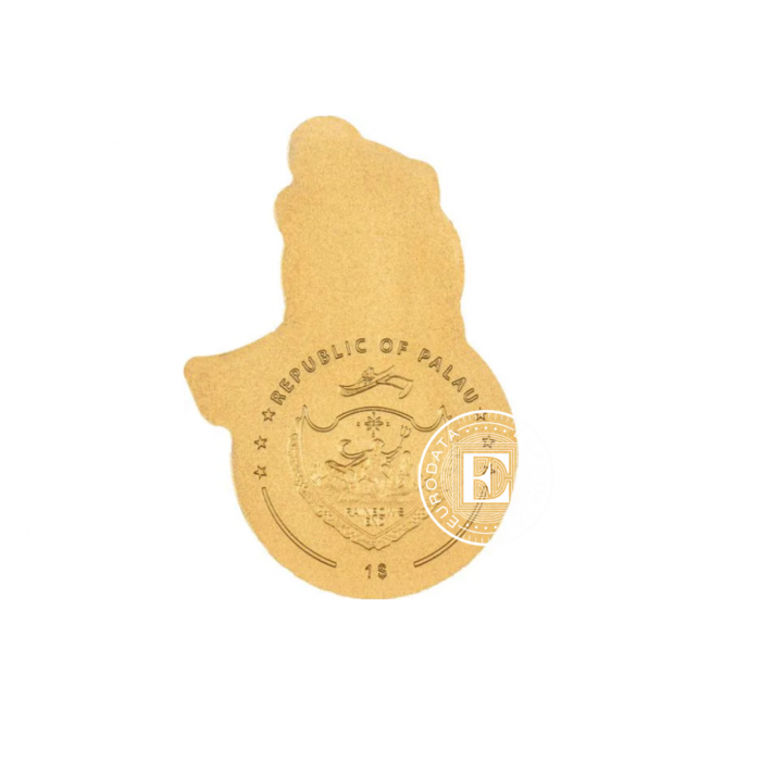 1 dolerio (0.50 g) auksinė moneta Sniego senis, Palau