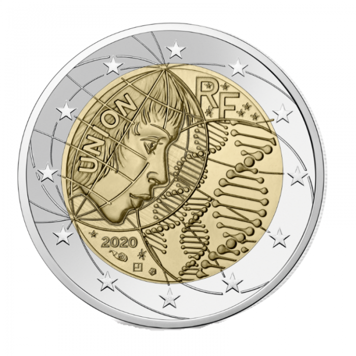 2 Eur (8.50 g)  moneta na karcie Heros, Francja 2020