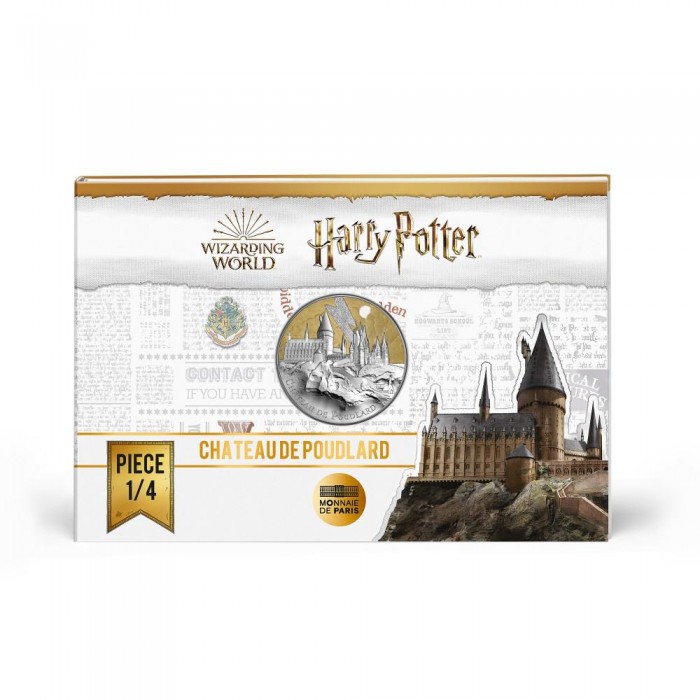 50 eurų sidabrinė moneta, HARRY POTTER kolekcija 1/4 Prancūzija 2021 || Hogwarts