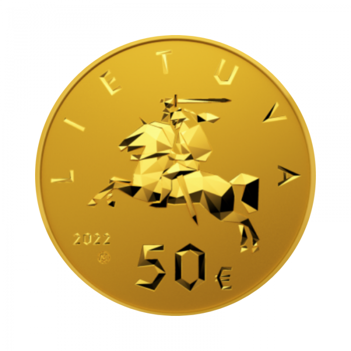 50 Eur (7.78 g) gold PROOF coin The centenary of the Constitution of the State of Lithuania, Lithuania 2022