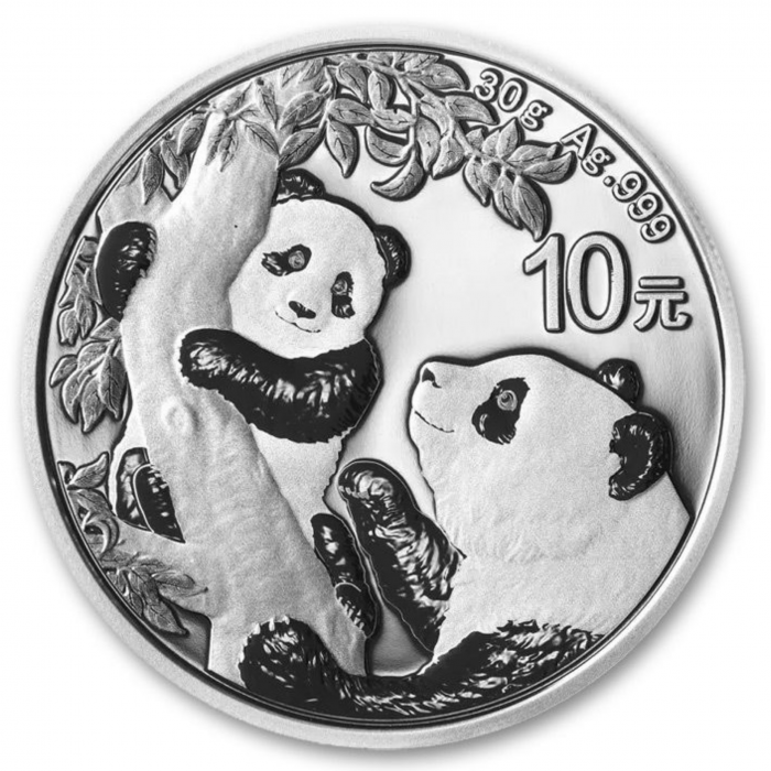 30 g Silbermünze Panda, China 2021