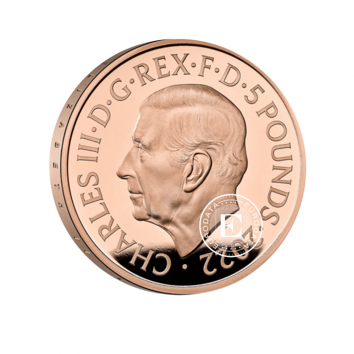 15.50 g auksinė PROOF moneta Karalienė Elžbieta II, Didžioji Britanija 2022 (su sertifikatu)