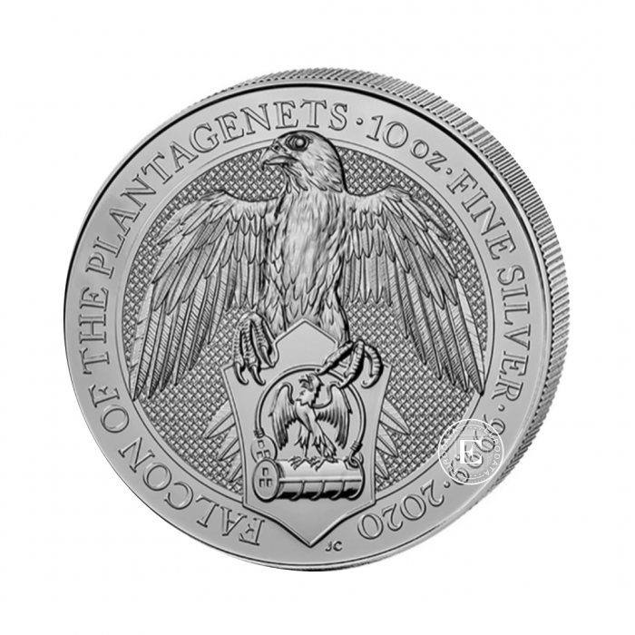 10 oz (311 g) Silbermünze  Queens Beasts - Falcon, Großbritannien, 2020