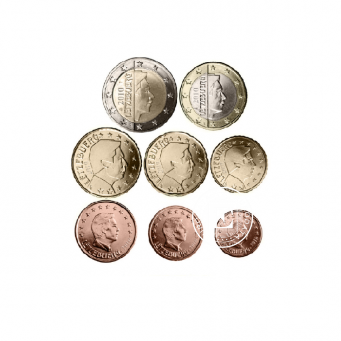 3.88 Eur apyvartinių monetų rinkinys, Liuksemburgas 2010