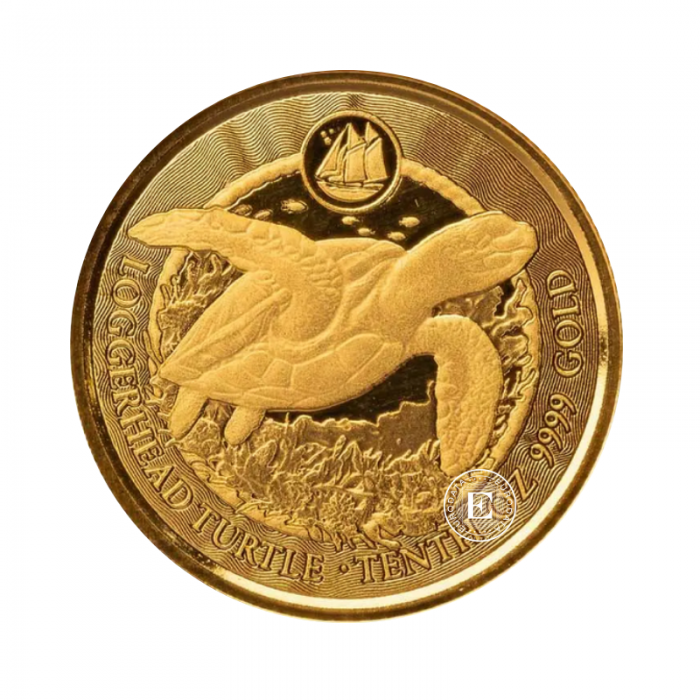 1/10 oz (3.11 g)  Goldmünze Sea life -  Turtle, Cayman Inseln 2023