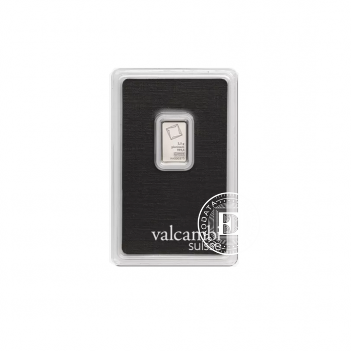 2.5 g platinum bar Valcambi 999.5