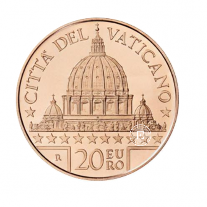 20 Eur (15 g) moneta kortelėje Šv. Petro bazilika, Vatikanas 2022