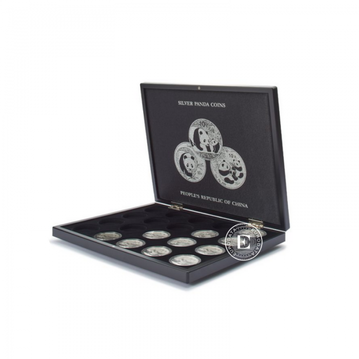 Presentation case for VOLTERRA investment PANDA coins, Leuchtturm